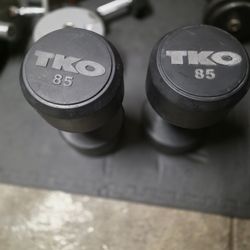 Tko 85 Lbs Rubber Dumbells 