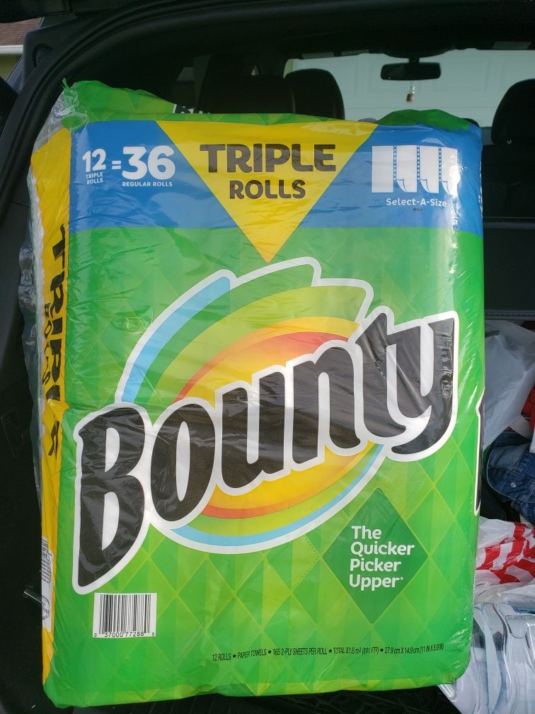 Bounty's triple roll paper towels