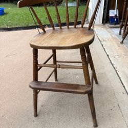 Antique Wood High chair 