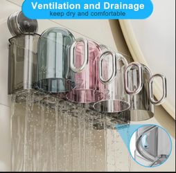 Wall-Mounted Toothbrush Holder with Drainage