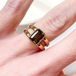 Charles Albert Smokey Quartz Alchemia Ring