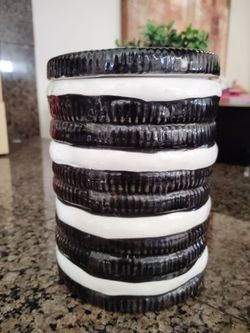 Stacked Oreos Small Porcelain Cookie Jar