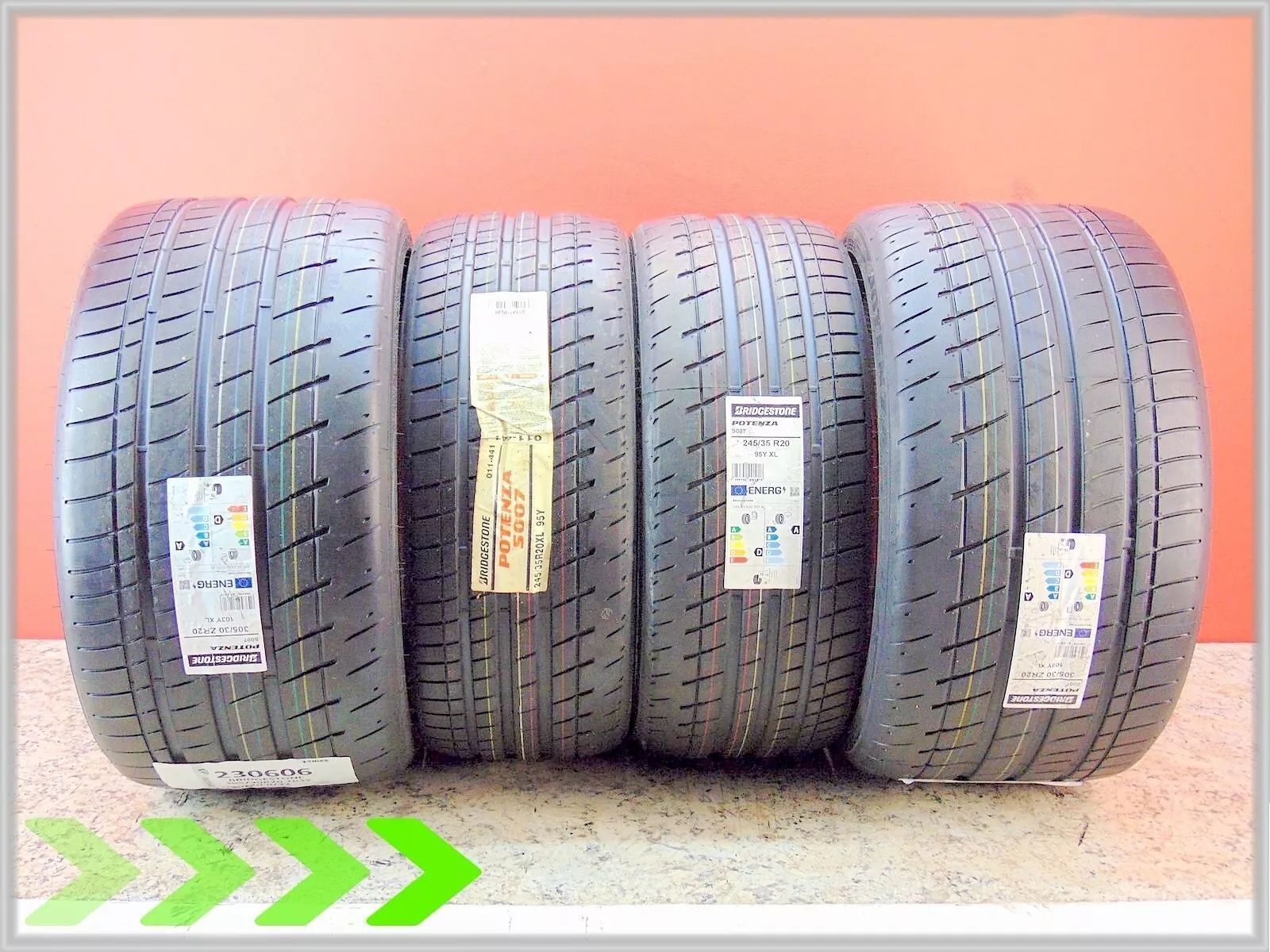 SET OF 4 NEW 245/35/20 & 305/30/20 BRIDGESTONE POTENZA XL TIRES
