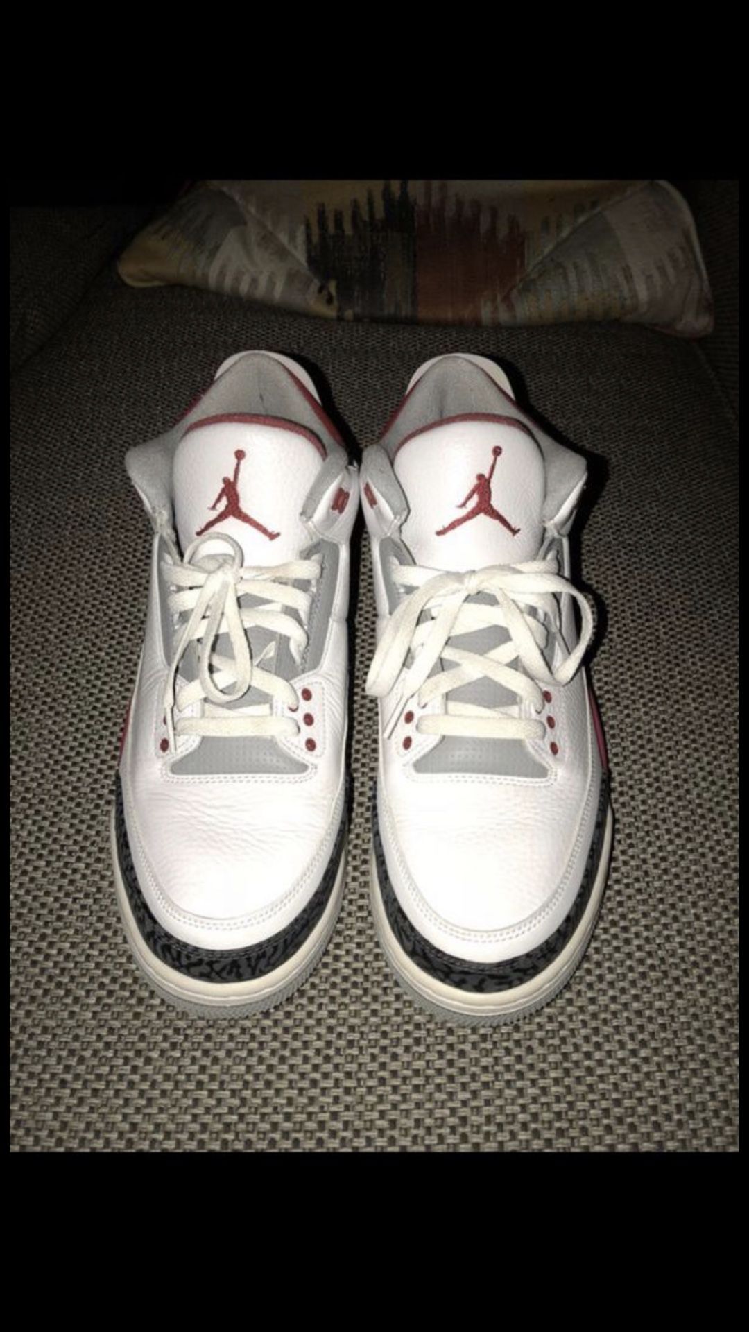 100 % authentic air Jordan 3 fire red size 12 sneakers