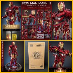 1/6 Hot Toys MMS825D72B Iron Man Mark III Armor Suit Up Special Edition Figure
