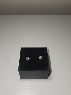 . 5 carat silver moissanite earrings