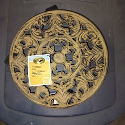 Hamilton Bay 12 In Cast Iron Rolling  Plant Caddy