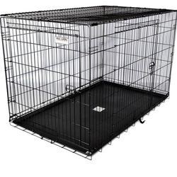 Precision Pet Products Two Door Great Crate Wire Dog Crate, 42 Inch, For Pets 70-90 lbs, With 5-Point Locking System
