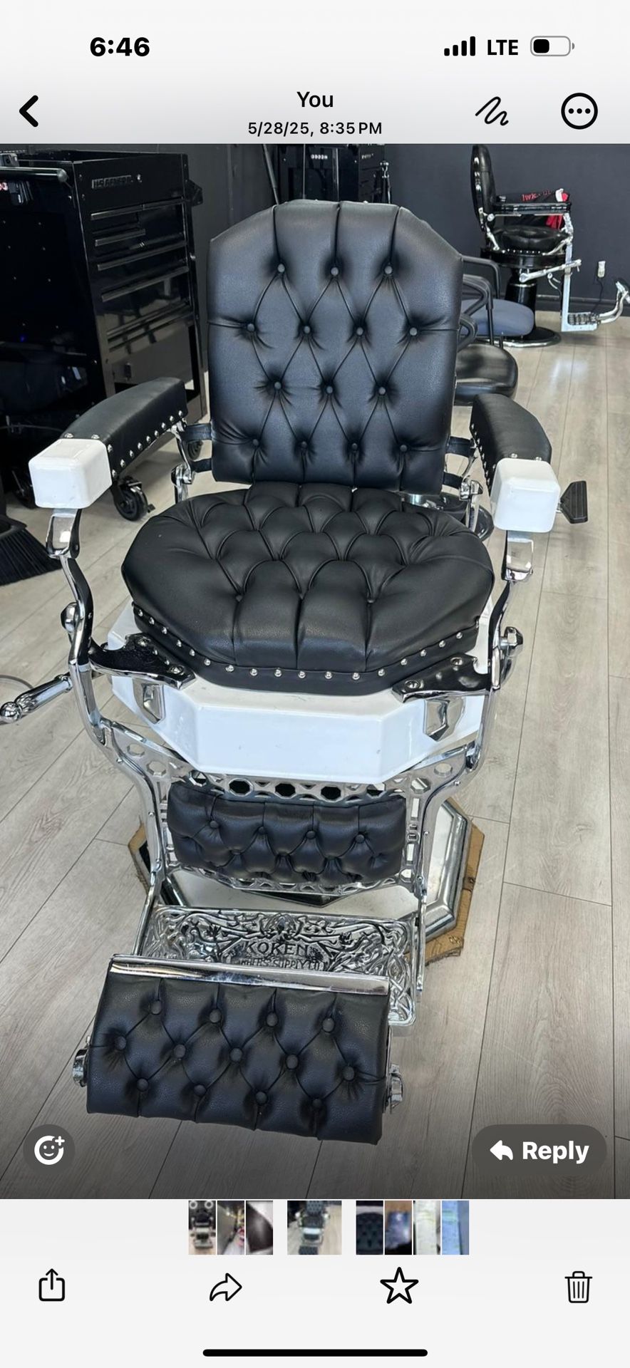 Octagon Koken Barber Chair 