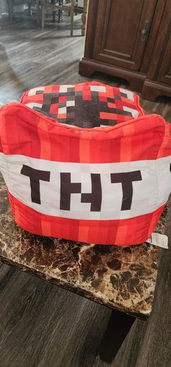 Minecraft TNT Throw Pillow