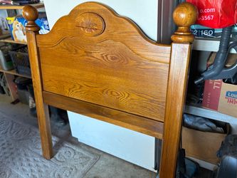 Matching wood twin bed headboards