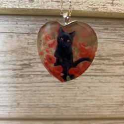 Heart Cat Pendant 