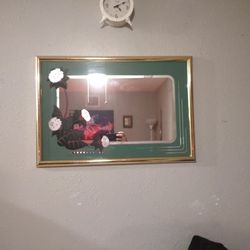 1 Vintage Decorated Mirror With Frame!