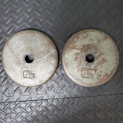 Weight Plates Set of Two 7.5 Lbs Each Plate