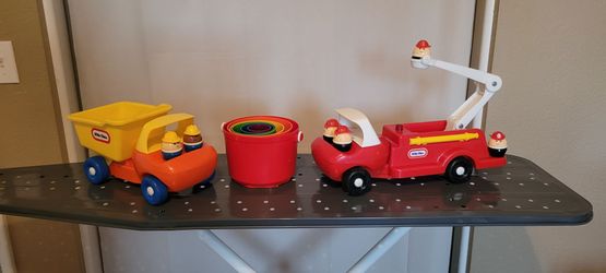 Little tikes fire truck and dump truck