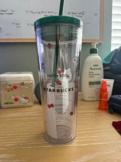 Starbucks Hello Kitty Clear Tumbler with Straw