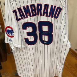 Carlos Zambrano Signed Chicago Cubs Jersey ( COA) 