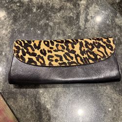 Cheetah clutch purse