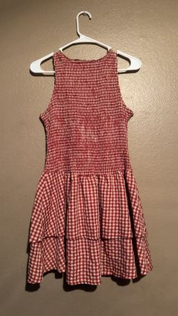 Plaid red dress