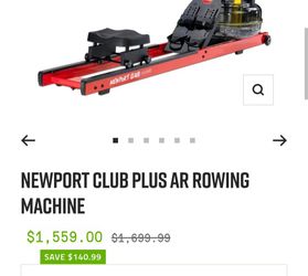 Newport Club Plus AR Fluid Rowing Machine
