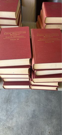 Labor Arbitration Reports Dispute Settlements Book Set