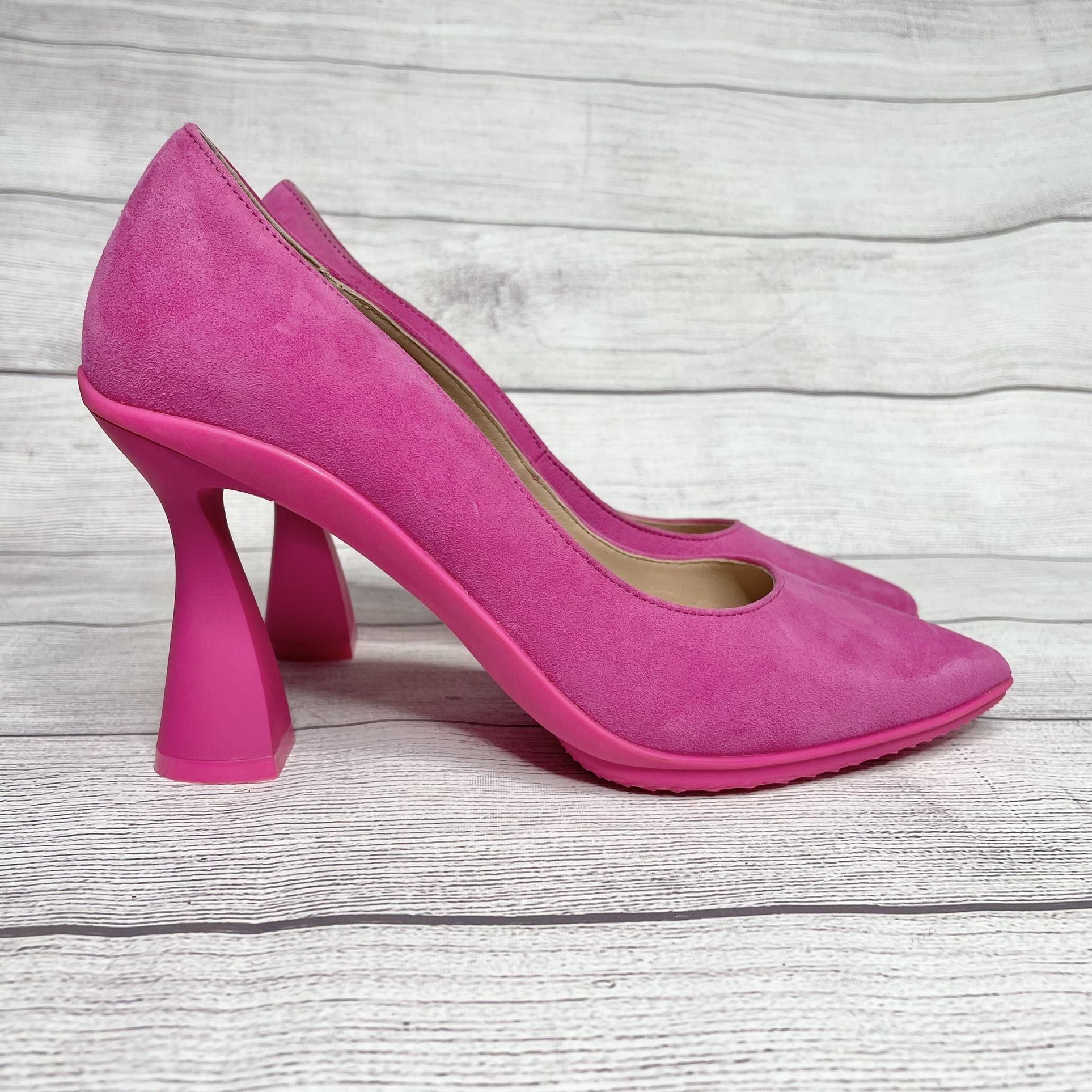 Cole Haan Barbie pink Suede Heels $150 OBO 