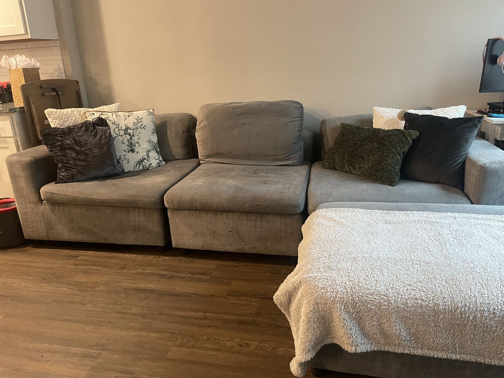 Grey sectional