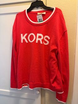Michael Kors Logo Knit Sweater Large Woman