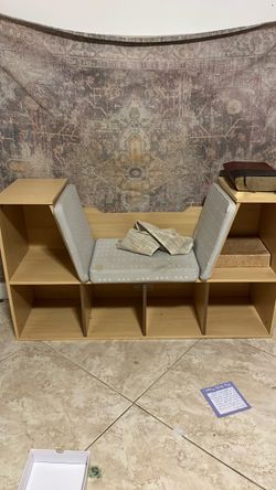 Kids bookcase with sitting area