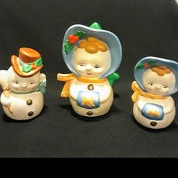 Vintage Ceramic Christmas Figurines 1980's