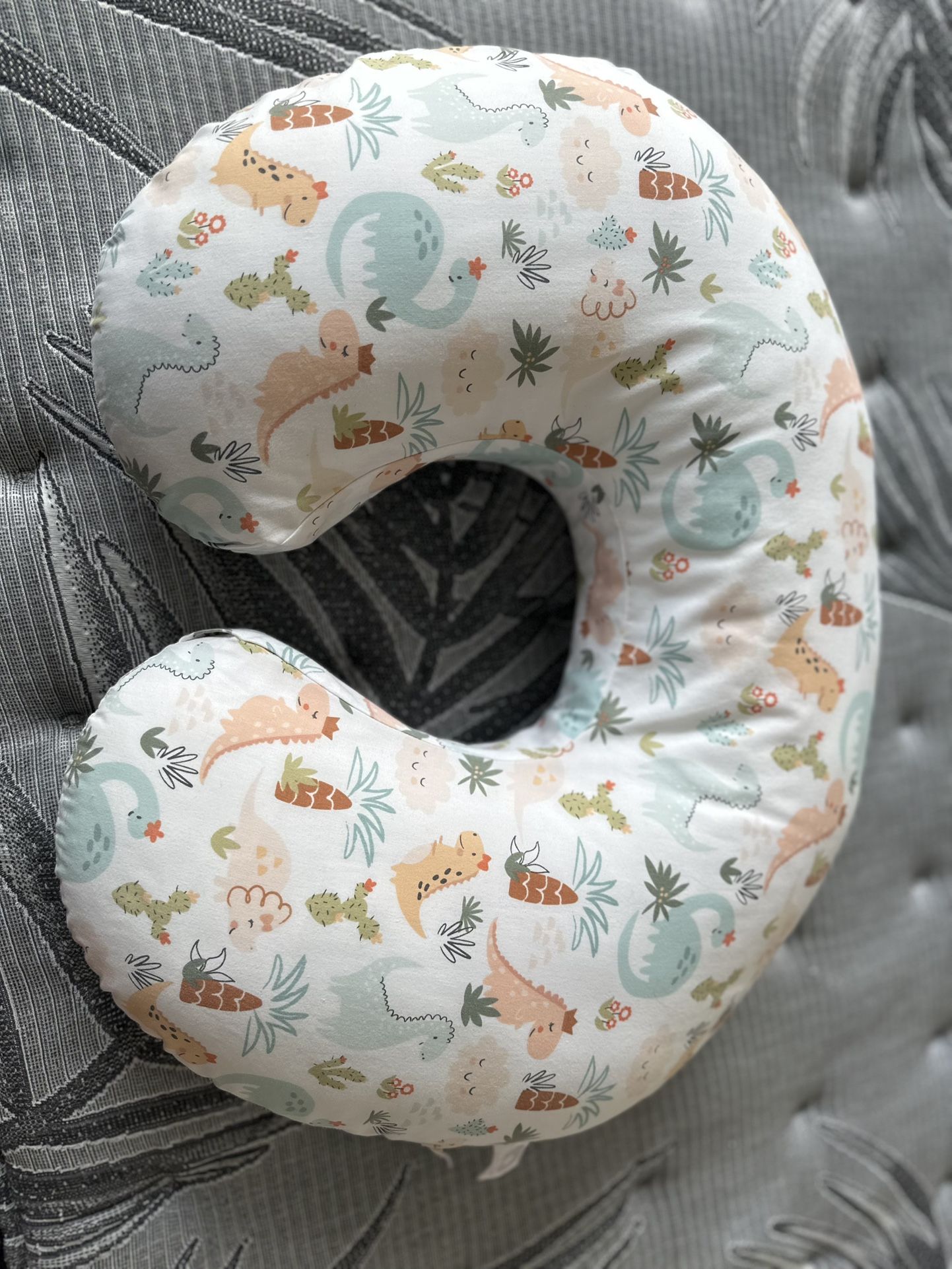 Ergonomic Nursing Essentials for Bottle and Breastfeeding, Firm Fiber Fill, with Removable Pillow Cover, Machine Washable