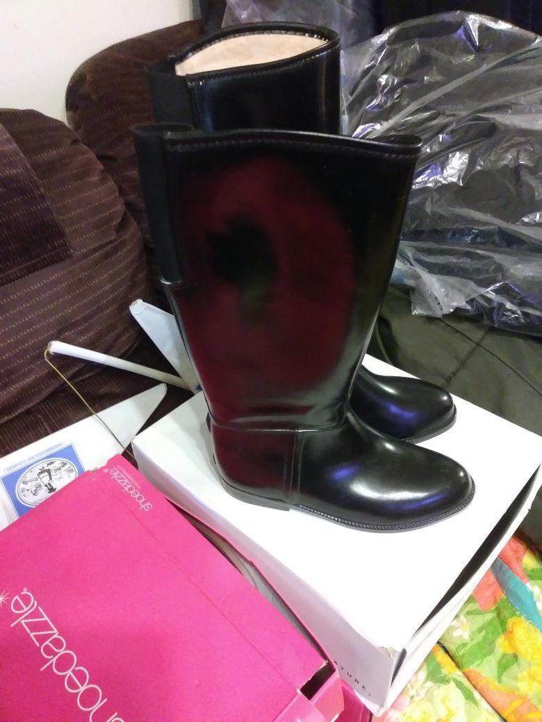 Rain boots, and baby phat winter boots.