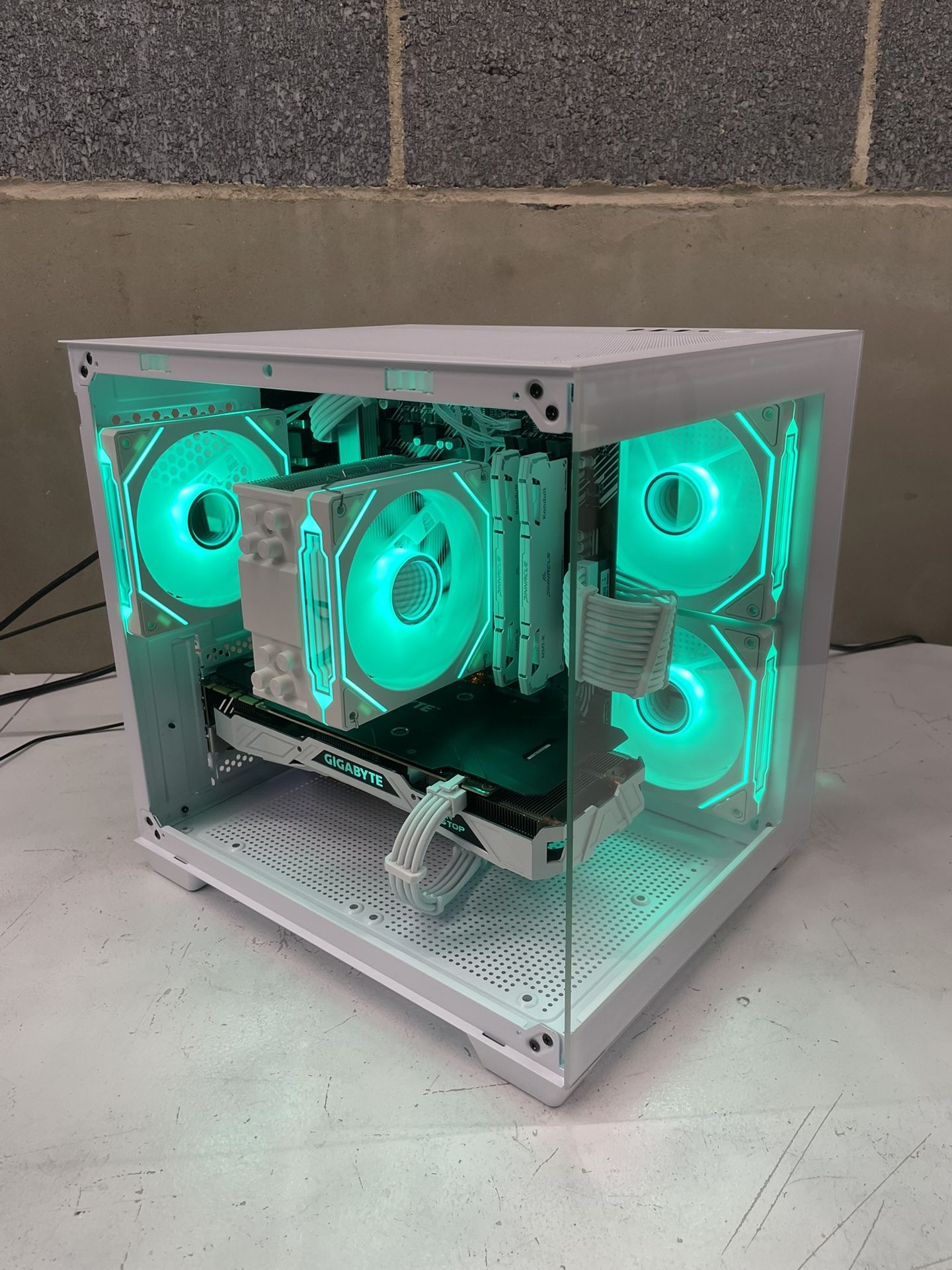 White Gaming PC RGB Computer Desktop