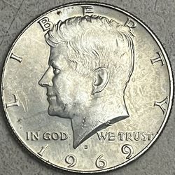 ERROR!! 1969-D Kennedy Half Dollar - DDO-001