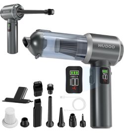 5-in-1 Car Vacuum Cleaner Portable Cordless Dust Remover 20,000 Pa Powerful Handheld Cordless Charging Vacuum with Flashlight Function Supports Fast C