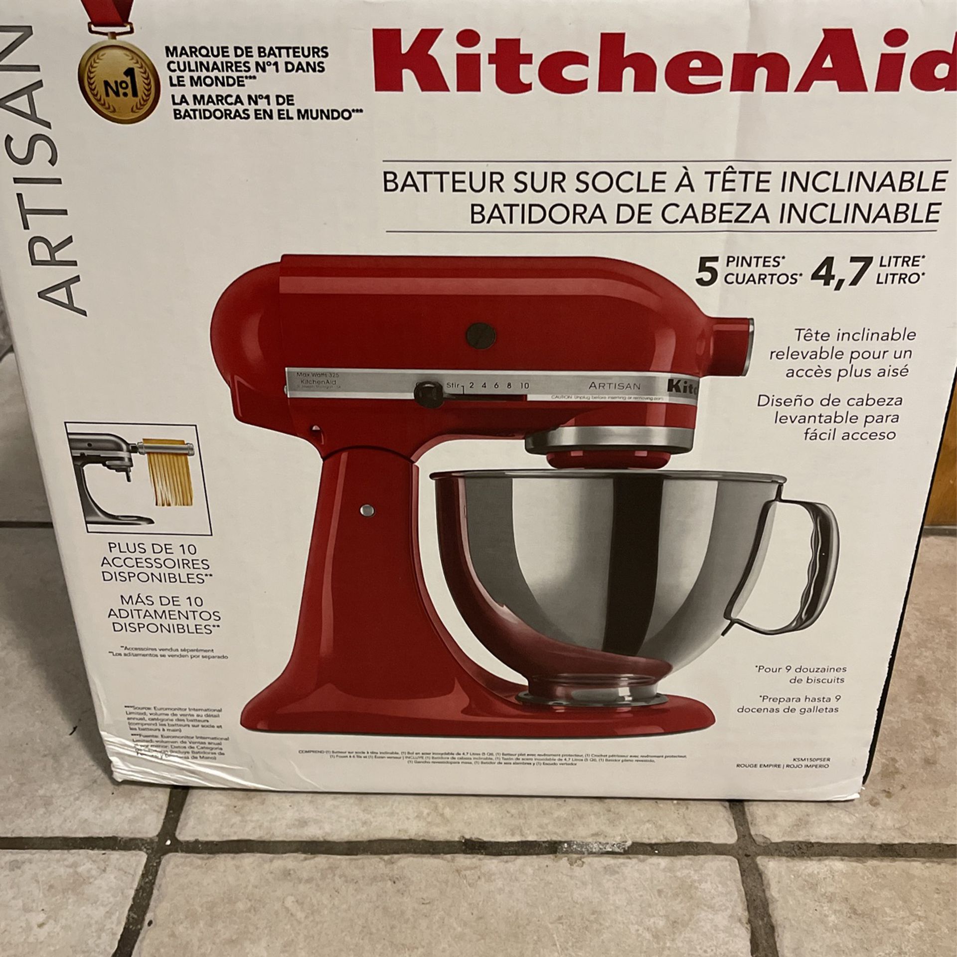Brand New Artisan 5Qt Red Or Silver Kitchen aid 