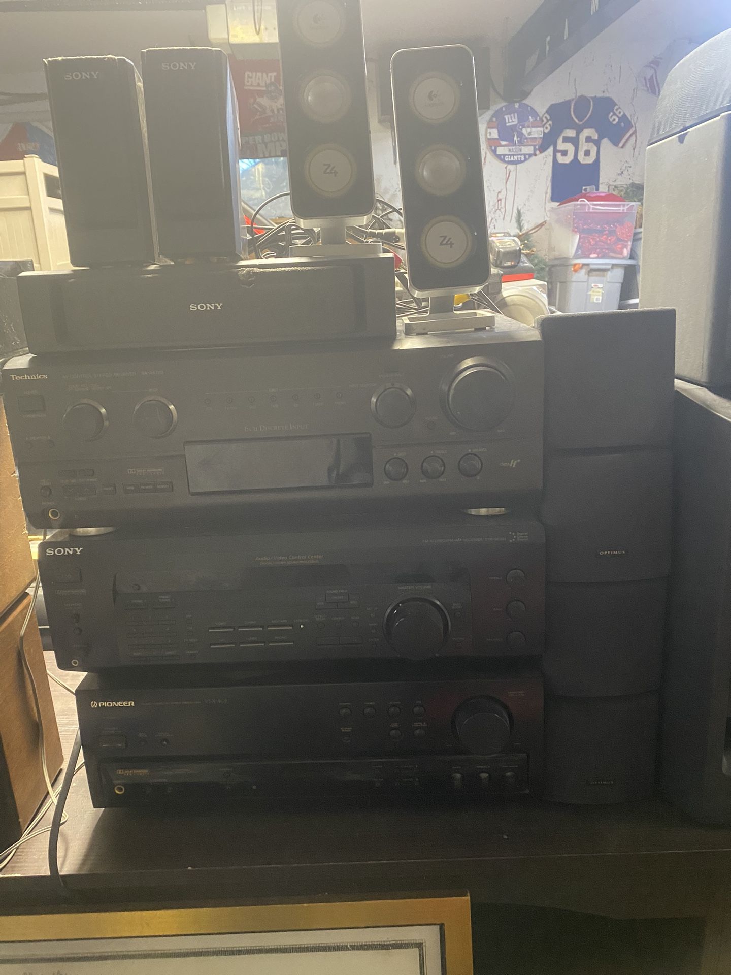 surround sound entertainment system & stereo receiver system with speakers