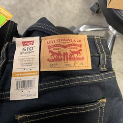 NEW BOYS LEVI’S 510 SKINNY STRETCH 27W x 29L