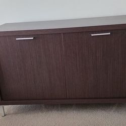 Modern Dark Wood Sideboard / Storage Cabinet – Excellent Condition