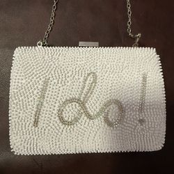 Wedding Beaded Purse “I Do”