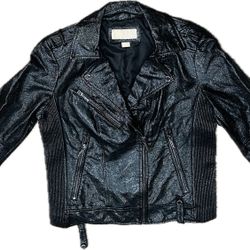 Michael Kors Faux Leather Jacket Size L - SUPER CLEAN!