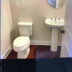 New Toilet And Pedestal sink.  Already Disassembled  Ready To Be Taken!!