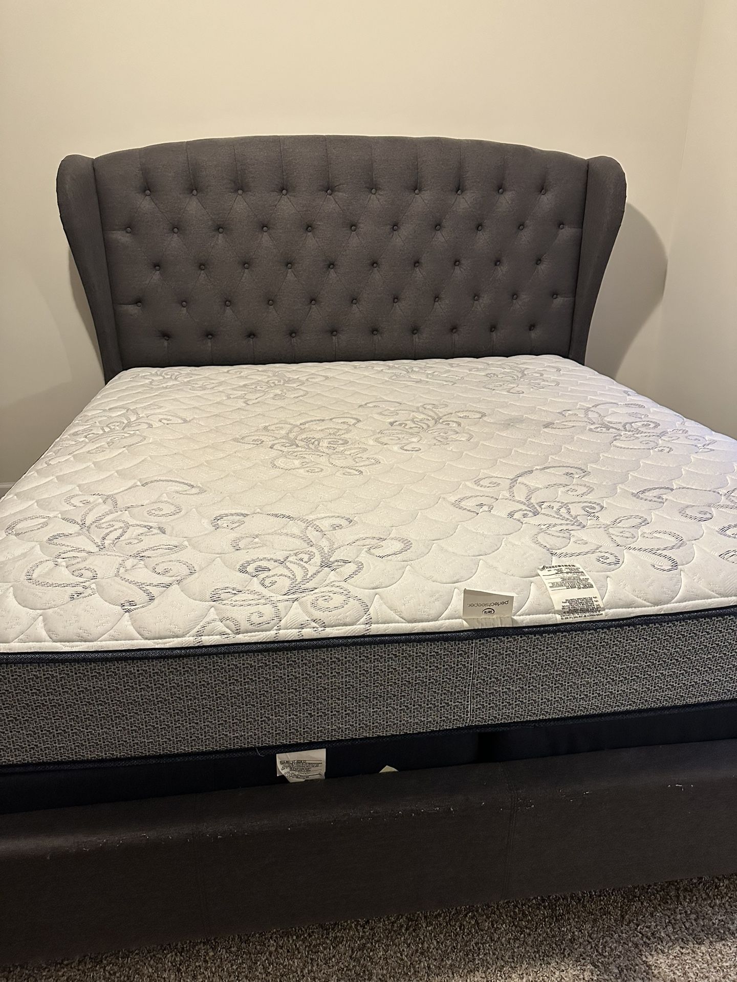 King Bed Frame With Mattress And Box Spring