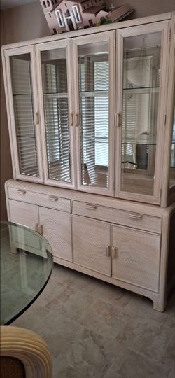 Beige China Cabinet