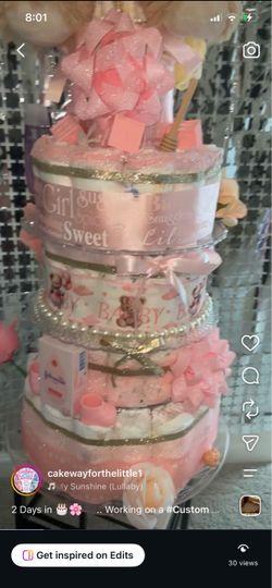 XXL 5 TIER DIAPER CAKE WITH DOUBLE UPGRADES