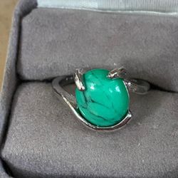 Anillo Stainless Size 7 Piedra Joya Antigua