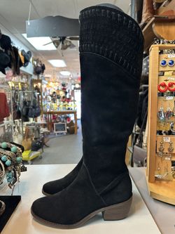 Lucky Brand Kaeliya Suede Knee High Boots Size 7.5 M