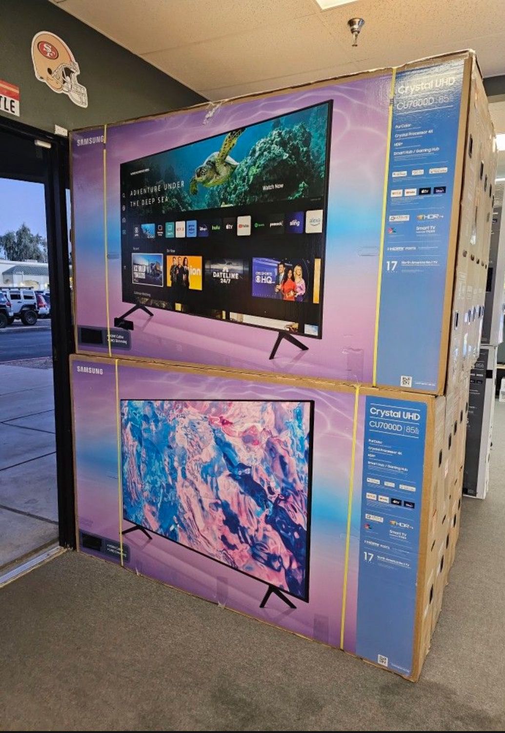 85 Tv Samsung Smart 4k Hdtv In Box 6 Month Warranty. Free Delivery.