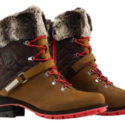 ROSSIGNOL Women's 1997 Megeve Nabuk Oil Camel Boots