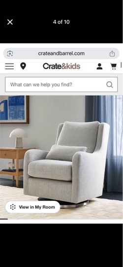 8/29 must go! Moving Sale!! Crate and Barrel Milo Swivel nursery Glider & Ottoman